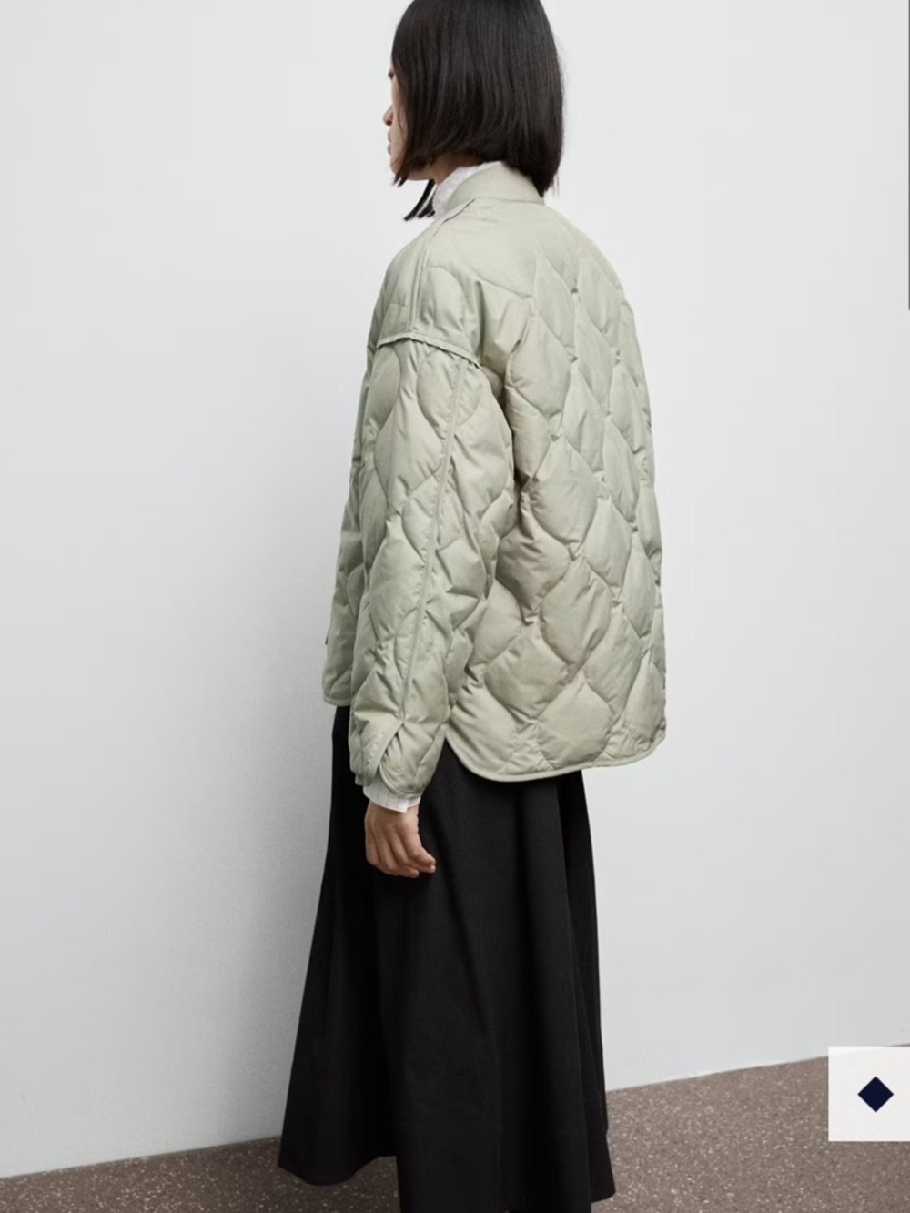 Mango Oversized Quilted Anorak Sage - Picture 5 of 15